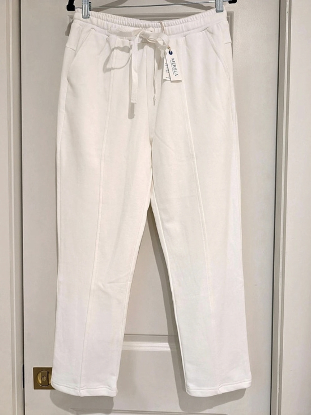 Mersea Frenchie Cigarette Sweatpant White Medium NWT